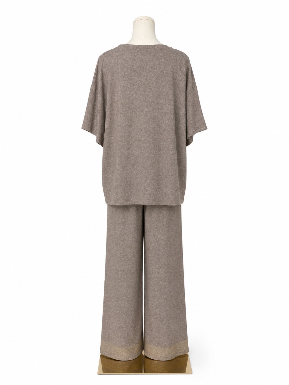 Zenana Heathered Taupe Knit Top - Picture 3 of 7